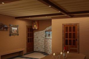 Come rifinire velocemente un soffitto in una casa di campagna: 4 idee