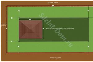 Layout of a summer cottage plot of 8 acres