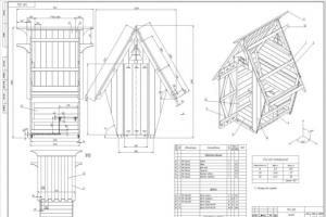 كيفية بناء مرحاض خشبي لمنزل صيفي بيديك: الرسومات